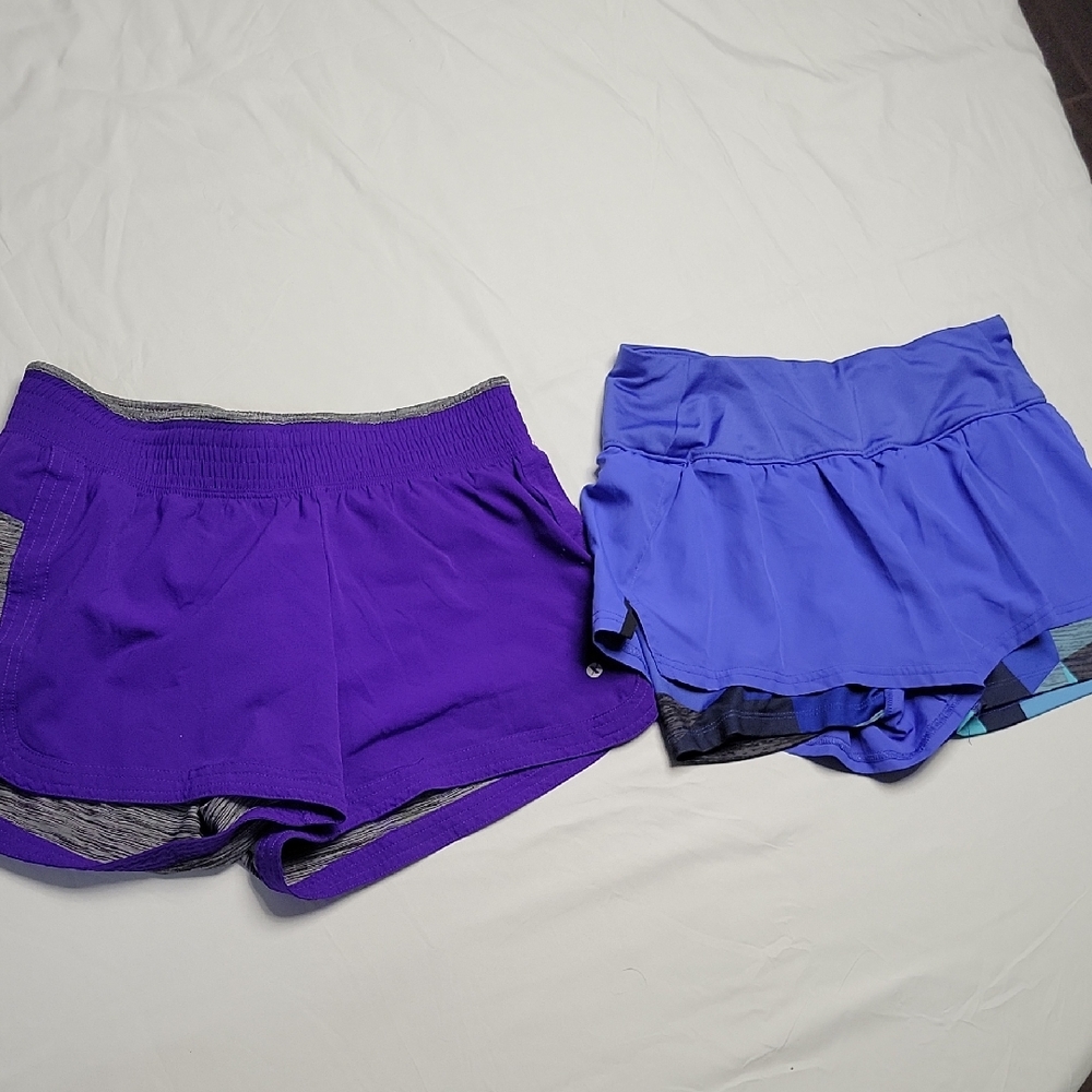 Xersion Women's Athletic Shorts in Purple and Blue
